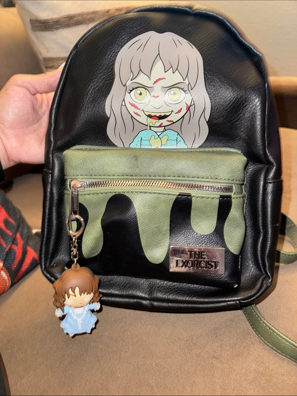 Bioworld Black and Olive Green The Exorcist Mini Backpack